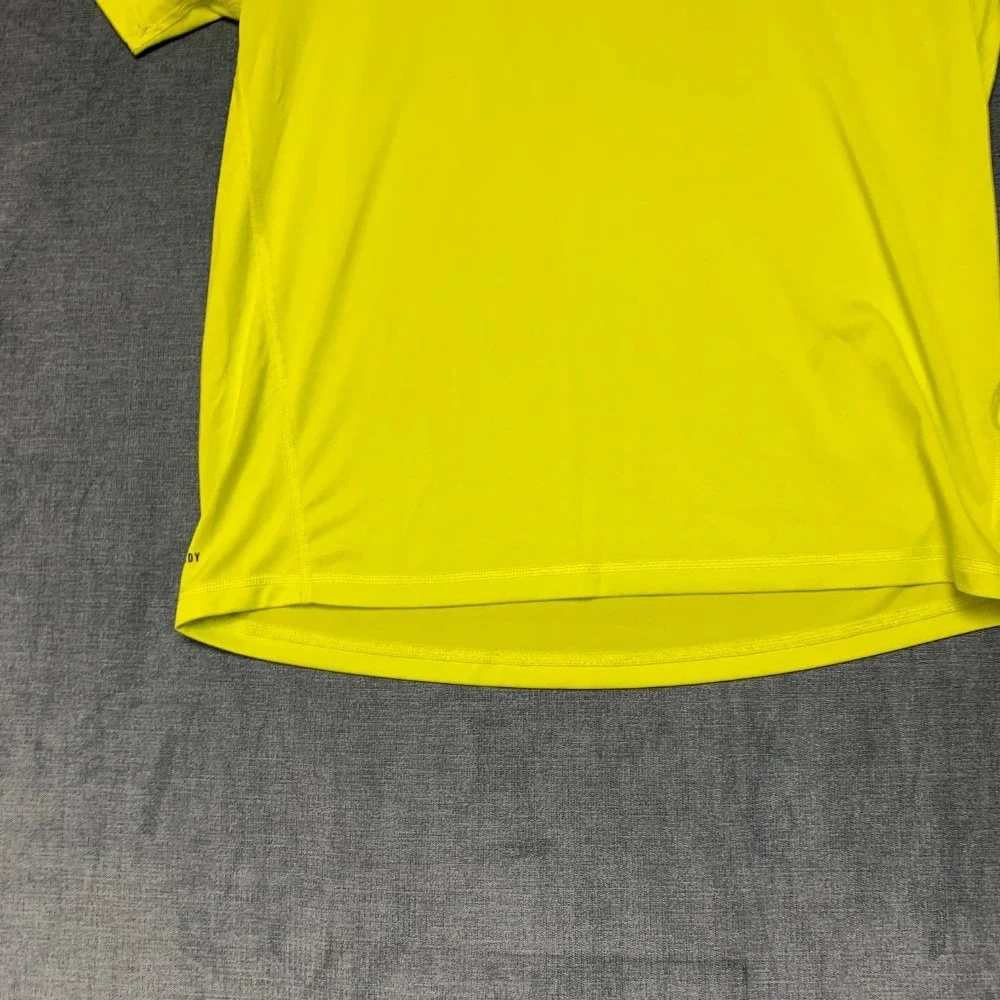 Adidas Freelift Primegreen T-Shirt Mens Medium Fluorescent Yellow Raglan Sleeve
